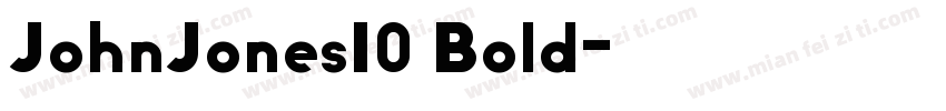 JohnJones10 Bold字体转换